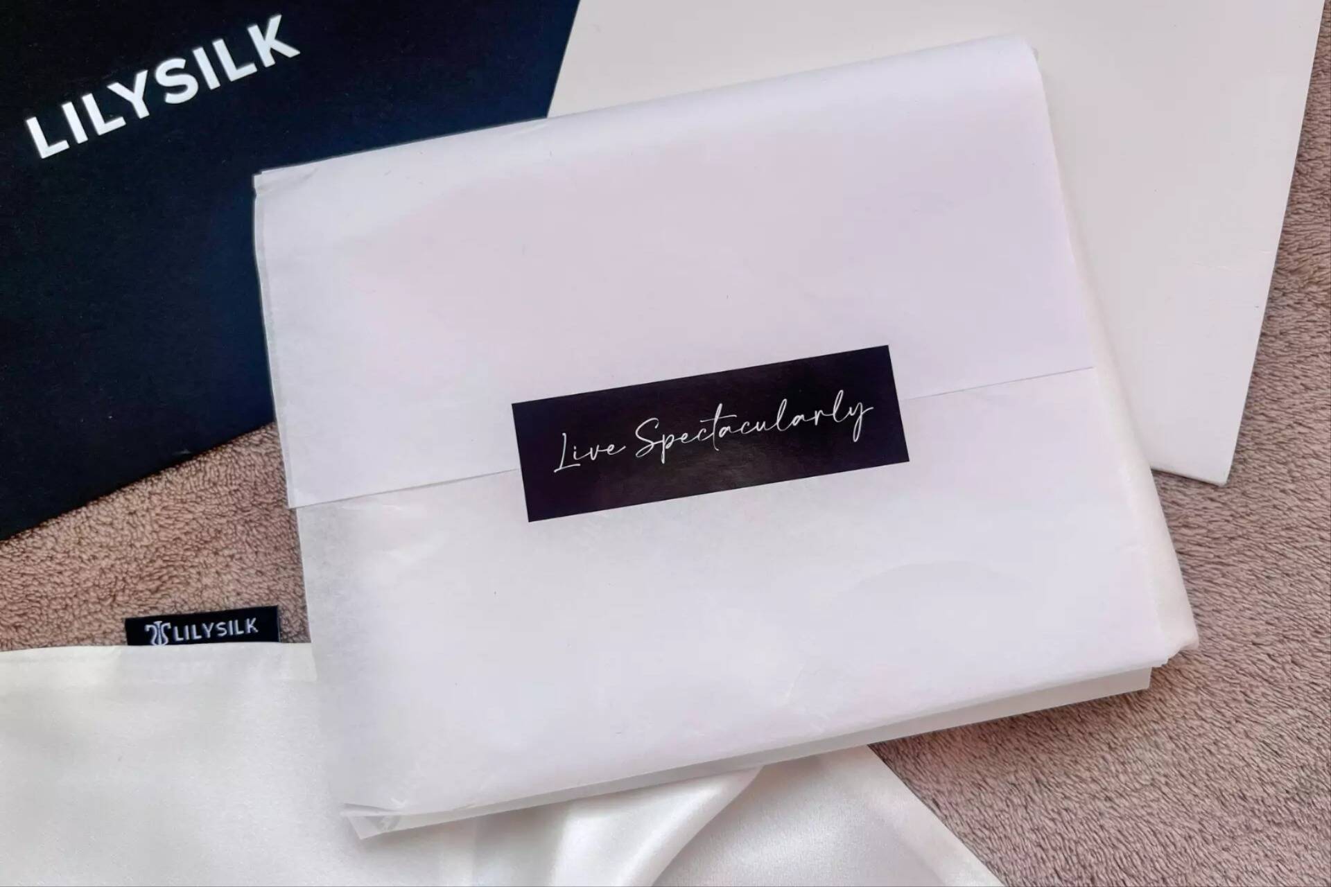 LilySilk zijden kussensloop verpakking